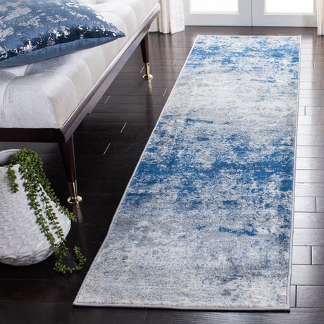 Safavieh Brentwood Bnt822G Grey/Navy Rug.