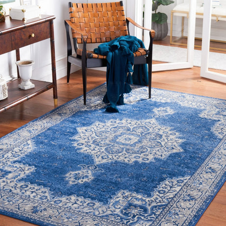 Safavieh Brentwood Bnt826A Ivory/Navy Rug.