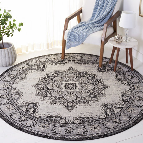 Safavieh Brentwood Bnt826Z Black/Ivory Rug.