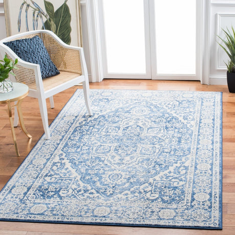 Safavieh Brentwood Bnt832A Ivory/Navy Rug.