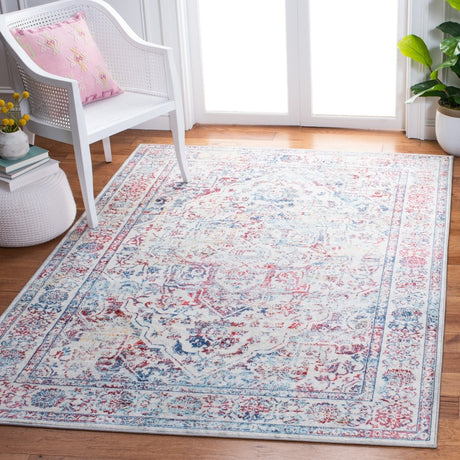 Safavieh Brentwood Bnt832B Ivory/Blue Rug.