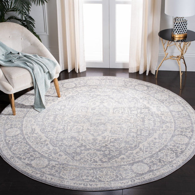 Safavieh Brentwood Bnt832F Light Grey/Ivory Rug.