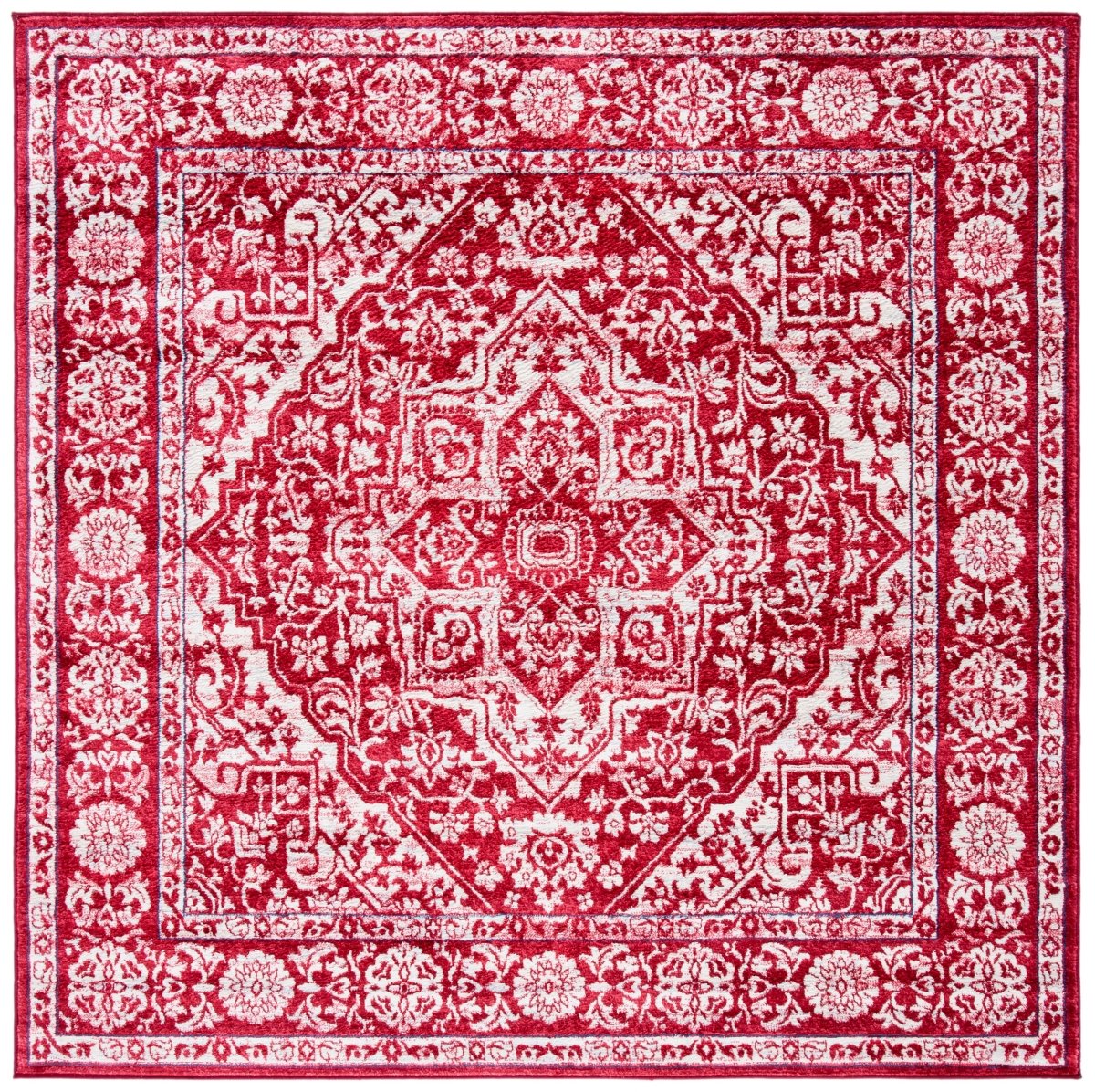 Safavieh Brentwood Bnt832Q Red/Ivory Rugs.
