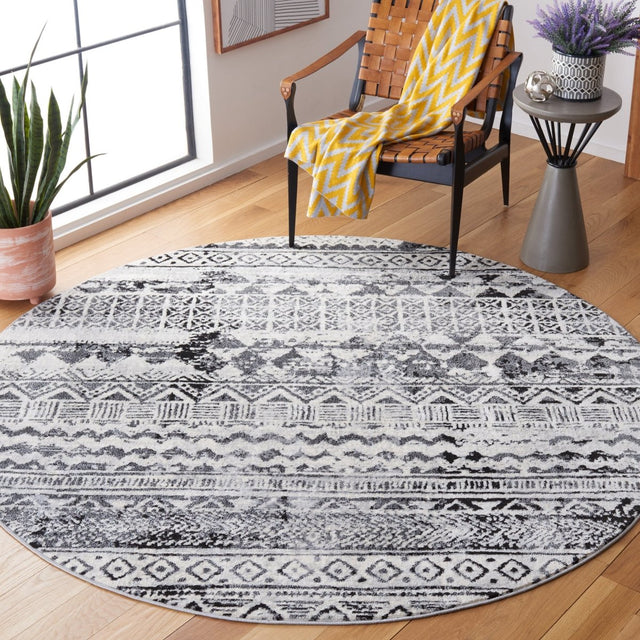 Safavieh Brentwood Bnt835Z Black/Ivory Rug.