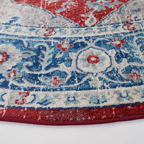 Safavieh Brentwood Bnt837N Blue/Red Rug.