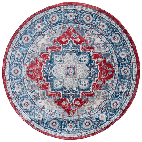 Safavieh Brentwood Bnt837N Blue/Red Rug.