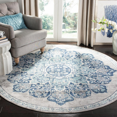 Safavieh Brentwood Bnt849M Navy/Light Grey Rug.