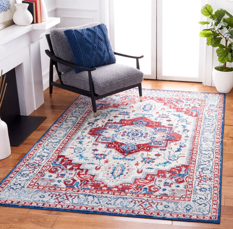 Safavieh Brentwood Bnt851B Beige/Red Rug.