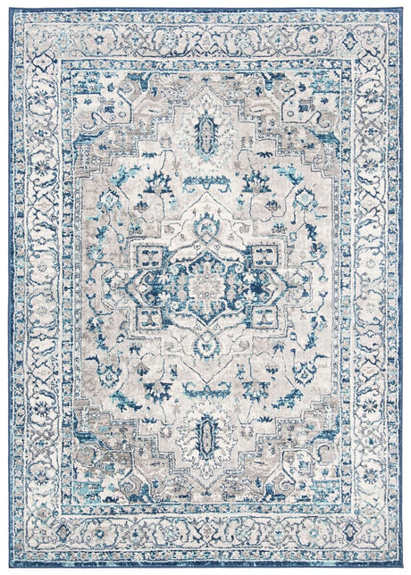 Safavieh Brentwood Bnt851G Light Grey / Blue Rugs.