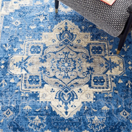 Safavieh Brentwood Bnt851M Blue/Grey Rug.