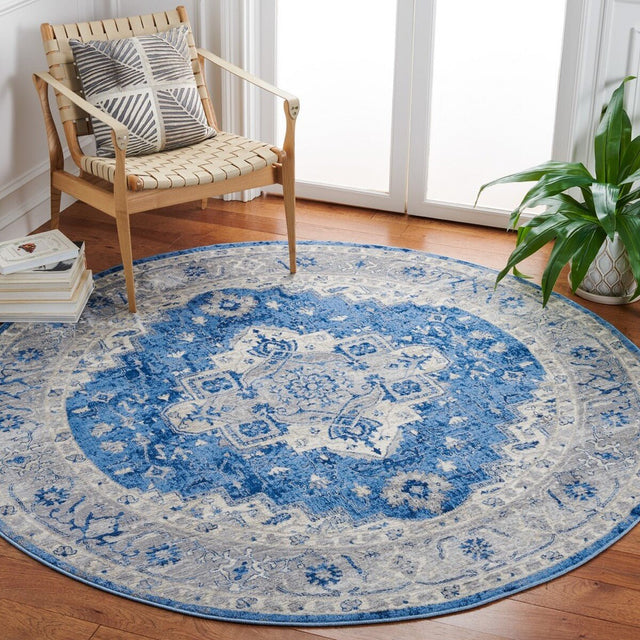 Safavieh Brentwood Bnt851M Blue/Grey Rug.