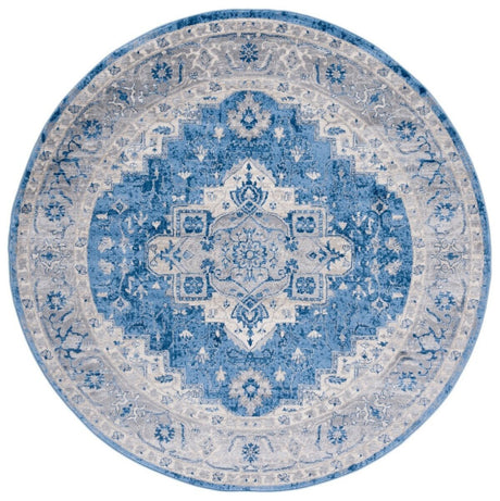 Safavieh Brentwood Bnt851M Blue/Grey Rug.