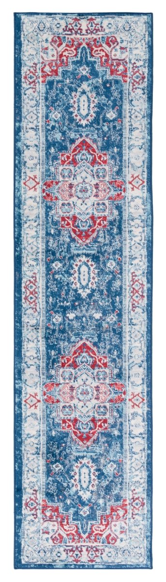 Safavieh Brentwood Bnt851P Navy/Red Rug.