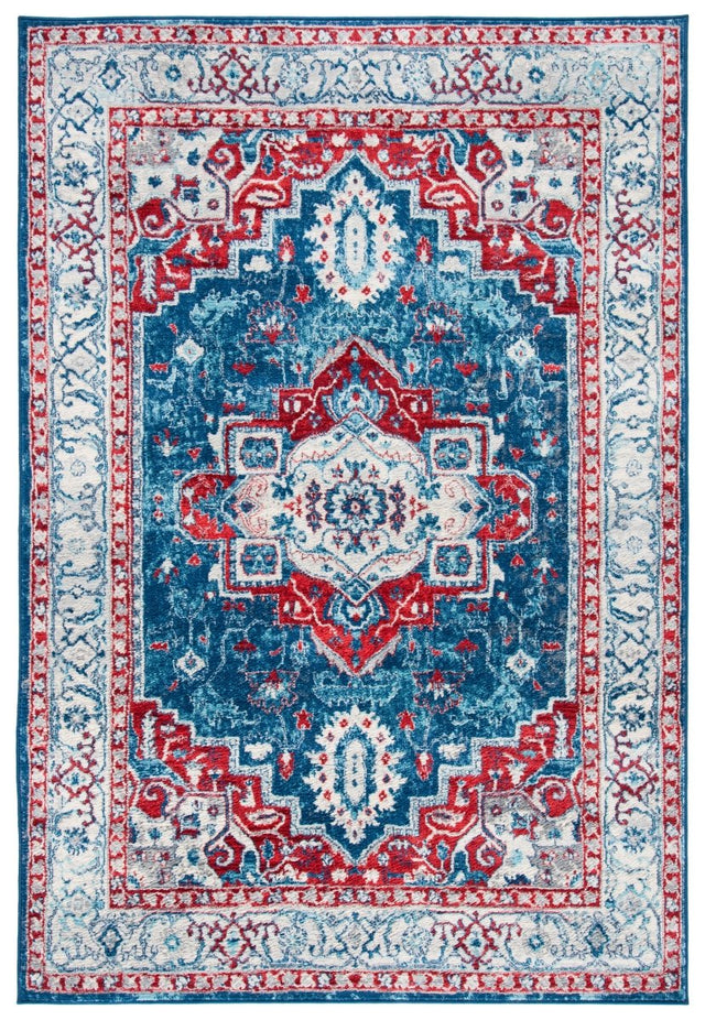 Safavieh Brentwood Bnt851P Navy/Red Rug.