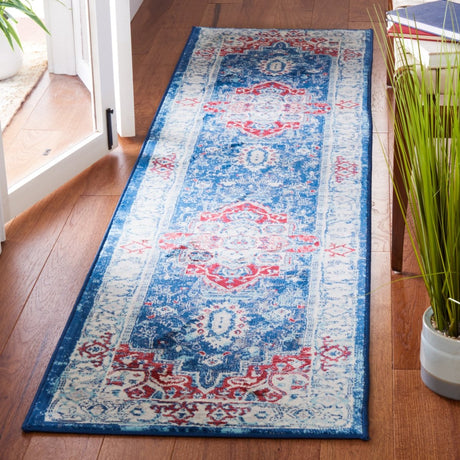 Safavieh Brentwood Bnt851P Navy/Red Rug.