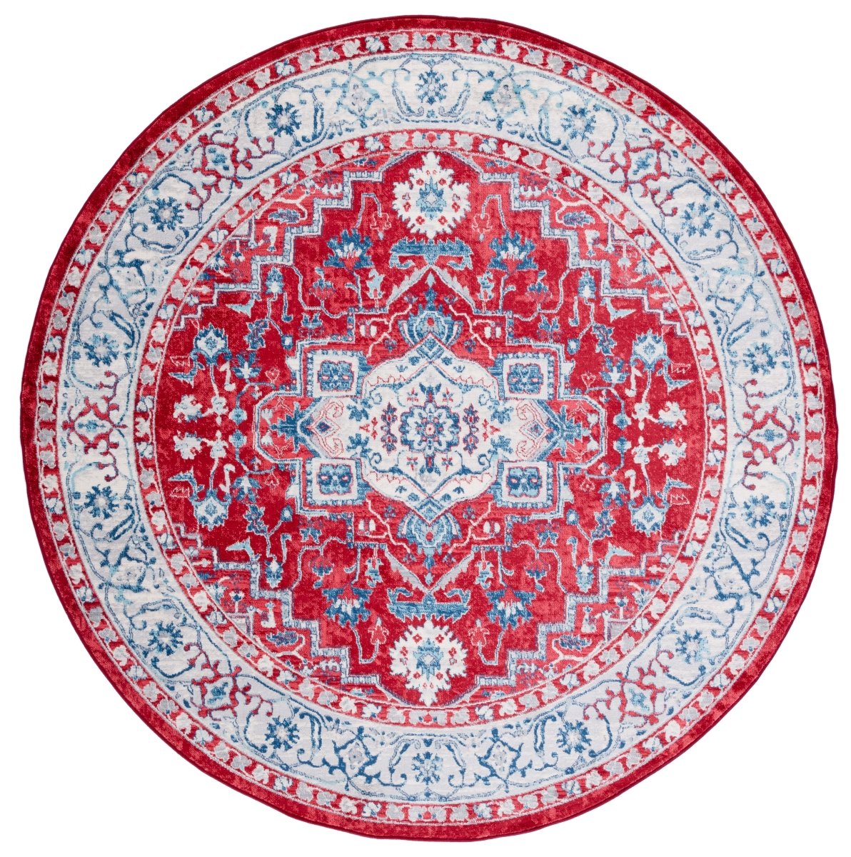 Safavieh Brentwood Bnt851Q Red/Beige Rug.