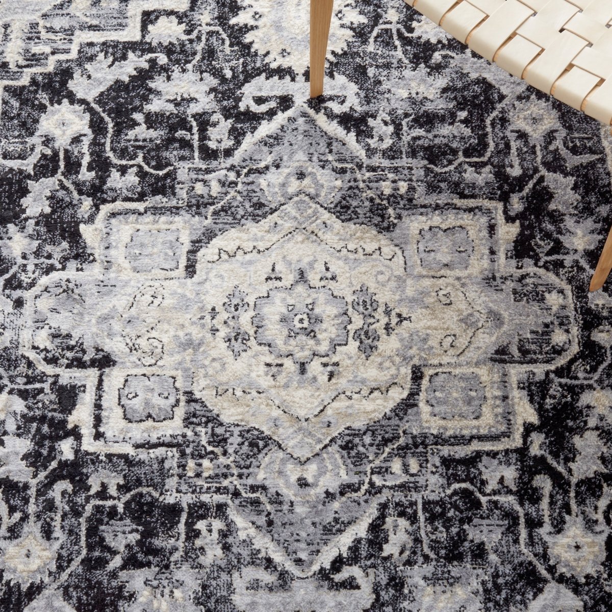 Safavieh Brentwood Bnt851Z Black/Grey Rug.