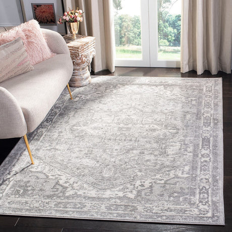 Safavieh Brentwood Bnt852B Cream/Grey Rug.