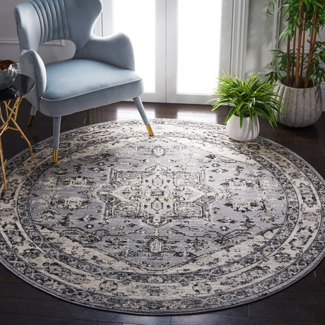 Safavieh Brentwood Bnt852G Grey/Black Rug.