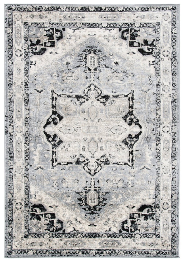 Safavieh Brentwood Bnt852H Silver/Black Rug.