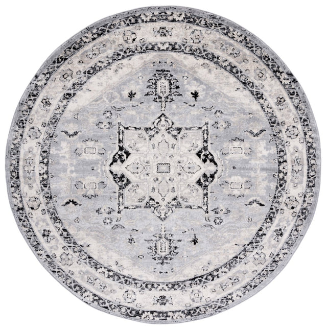 Safavieh Brentwood Bnt852H Silver/Black Rug.