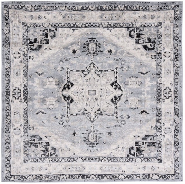 Safavieh Brentwood Bnt852H Silver/Black Rug.