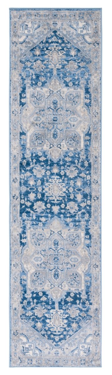 Safavieh Brentwood Bnt852M Blue/Grey Rug.