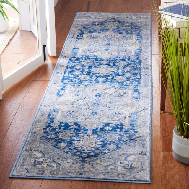 Safavieh Brentwood Bnt852M Blue/Grey Rug.