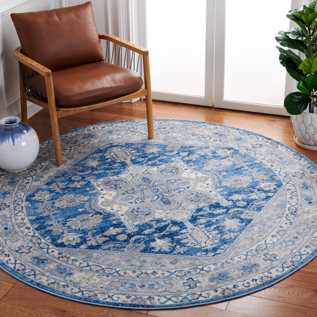 Safavieh Brentwood Bnt852M Blue/Grey Rug.