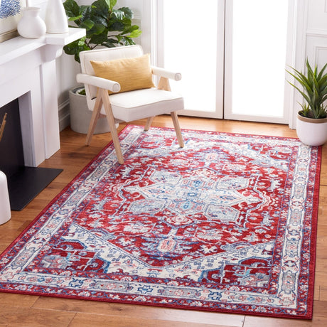 Safavieh Brentwood Bnt852Q Red/Ivory Rug.