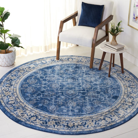 Safavieh Brentwood Bnt853A Ivory/Navy Rug.