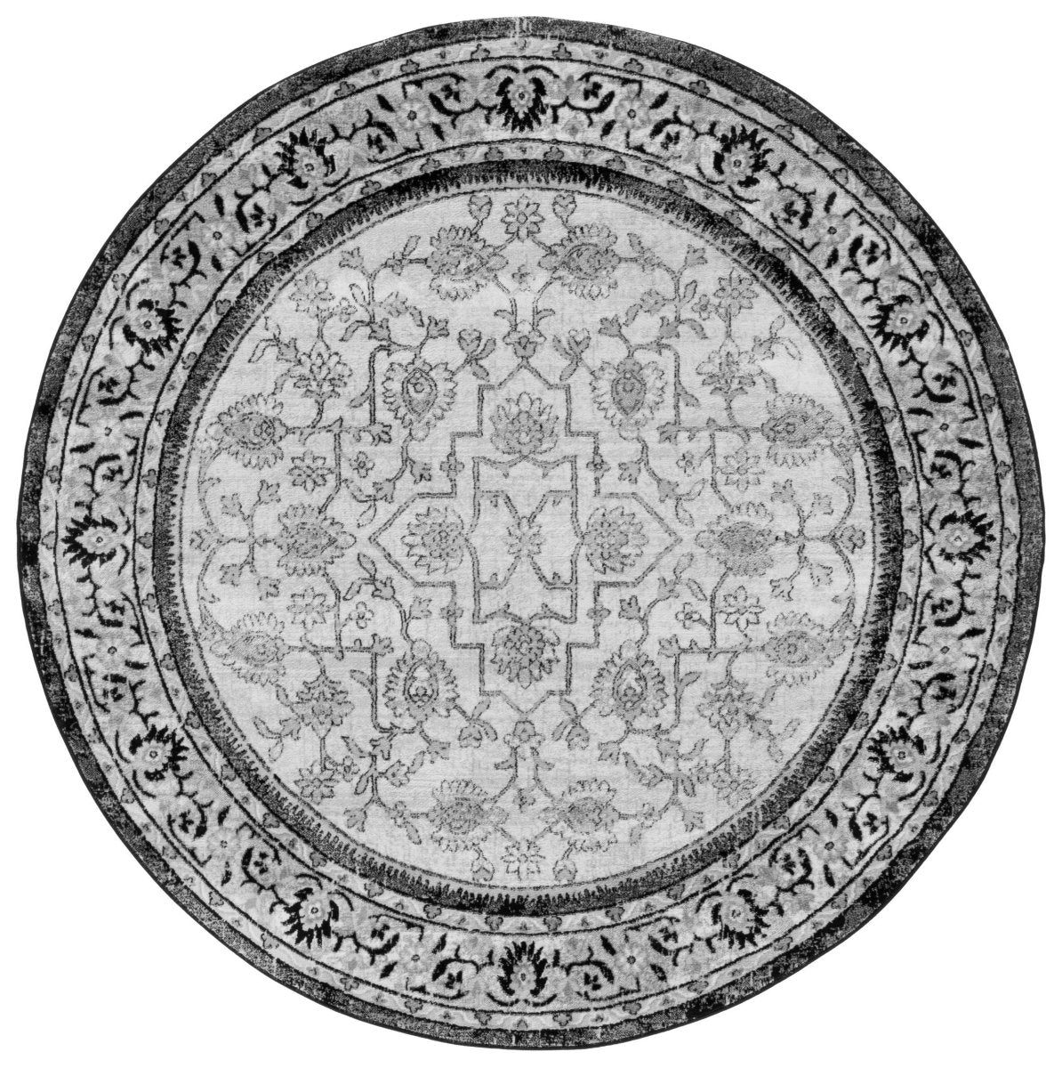 Safavieh Brentwood Bnt853Z Black/Ivory Rug.