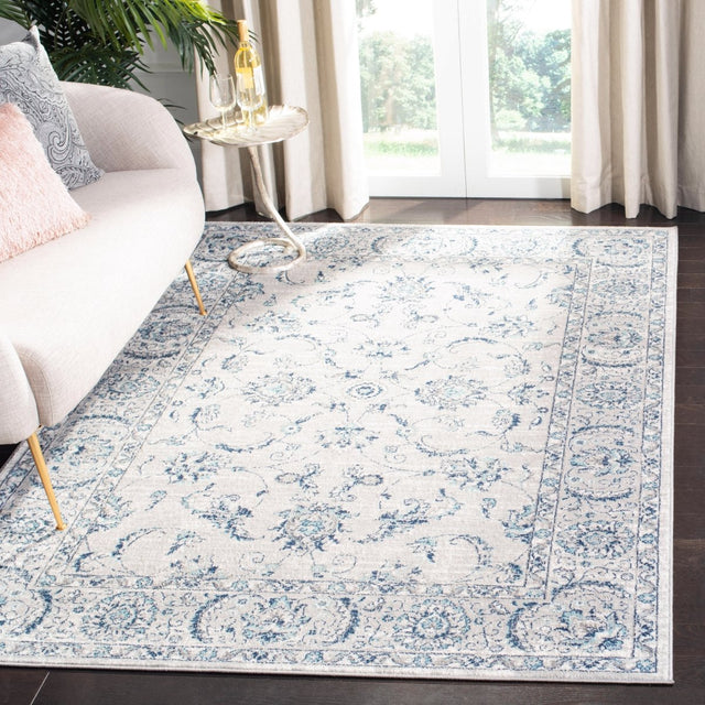 Safavieh Brentwood Bnt854G Light Grey/Blue Rug.