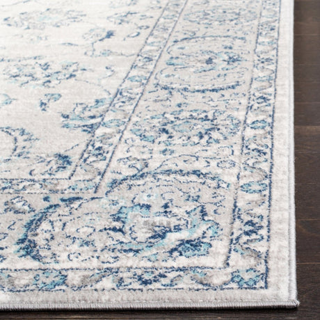 Safavieh Brentwood Bnt854G Light Grey/Blue Rug.