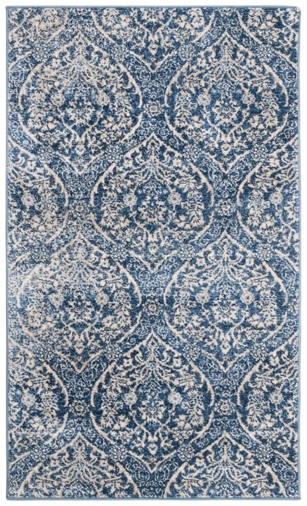 Safavieh Brentwood Bnt860M Navy/Light Grey Rug.