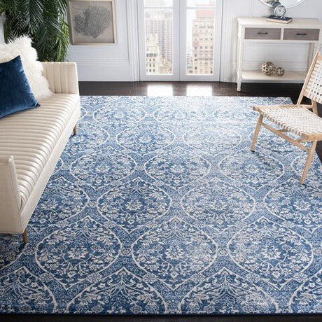 Safavieh Brentwood Bnt860M Navy/Light Grey Rug.