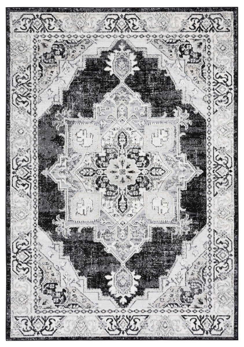 Safavieh Brentwood Bnt861A Ivory/Black Rug.