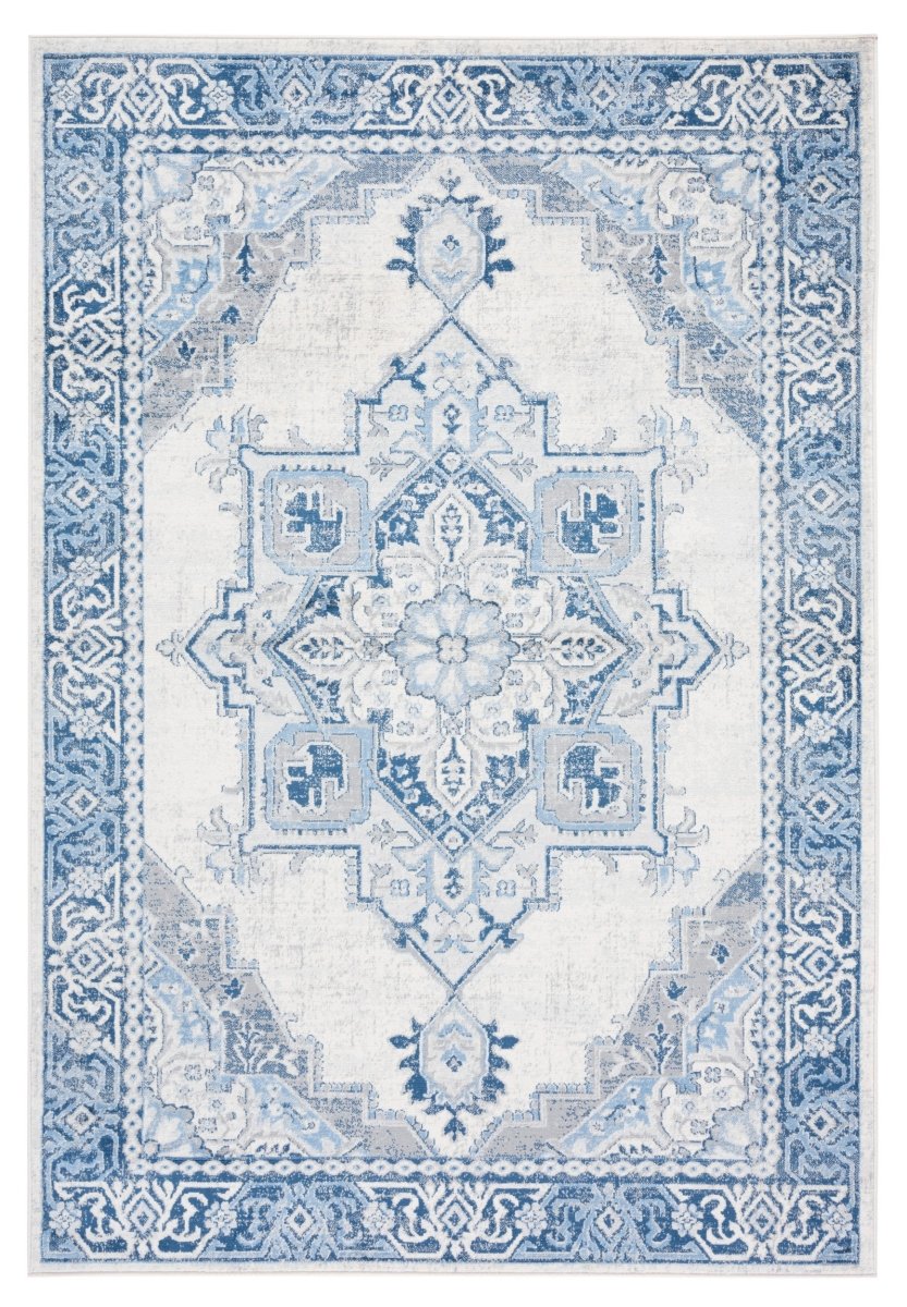 Safavieh Brentwood Bnt861M Blue/Light Grey Rug.