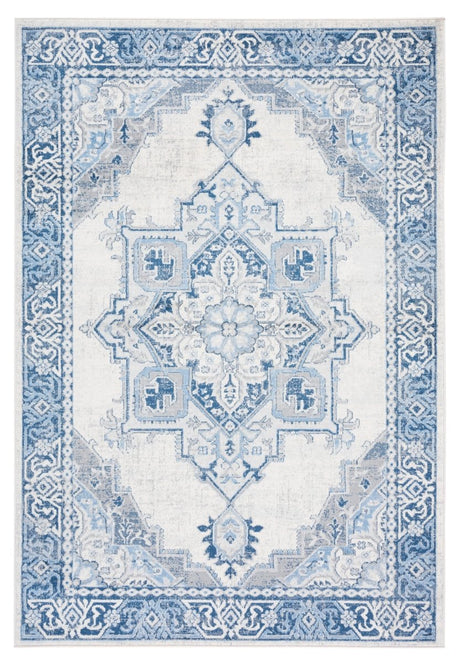 Safavieh Brentwood Bnt861M Blue/Light Grey Rug.
