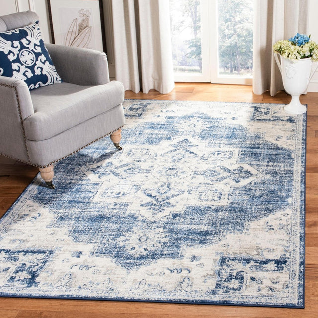 Safavieh Brentwood Bnt865A Ivory/Navy Rugs.