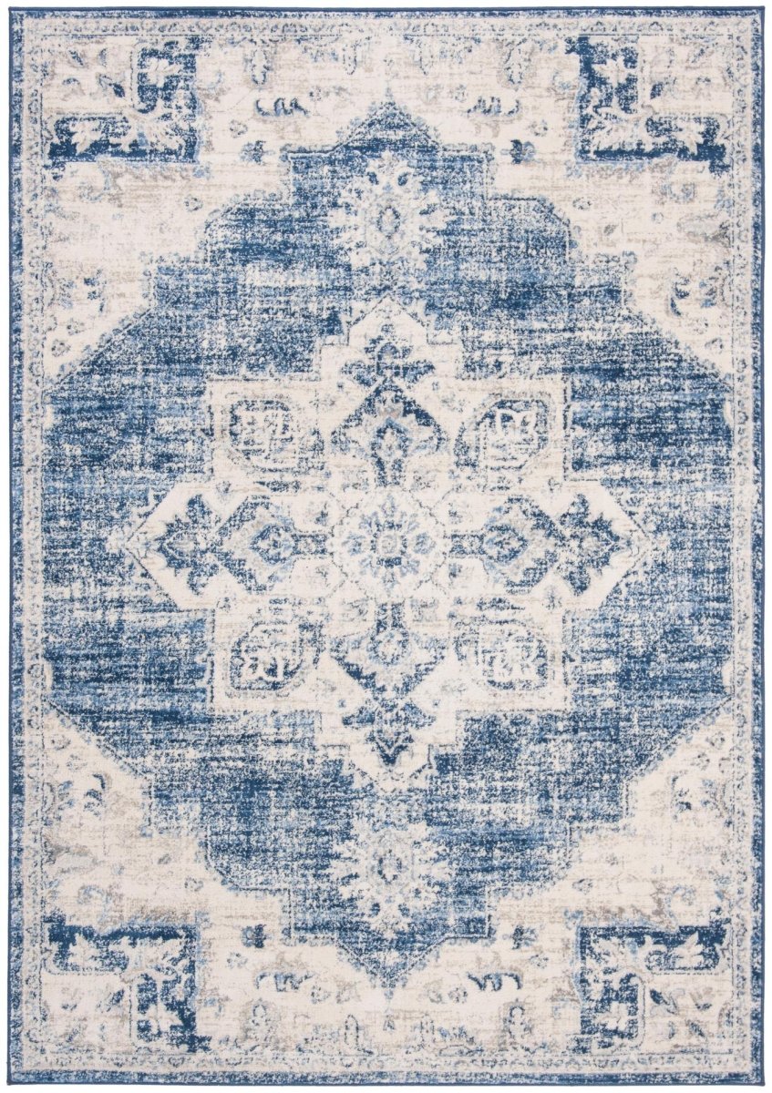 Safavieh Brentwood Bnt865A Ivory/Navy Rugs.