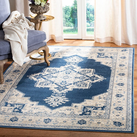 Safavieh Brentwood Bnt865N Navy/Creme Rug.