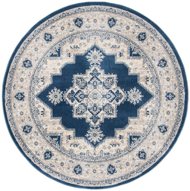 Safavieh Brentwood Bnt865N Navy/Creme Rug.