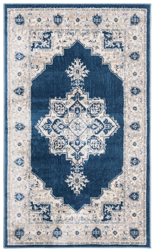 Safavieh Brentwood Bnt865N Navy/Creme Rug.