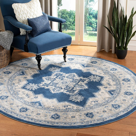 Safavieh Brentwood Bnt865N Navy/Creme Rug.