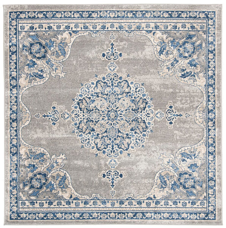 Safavieh Brentwood Bnt867G Light Grey/Blue Rug.