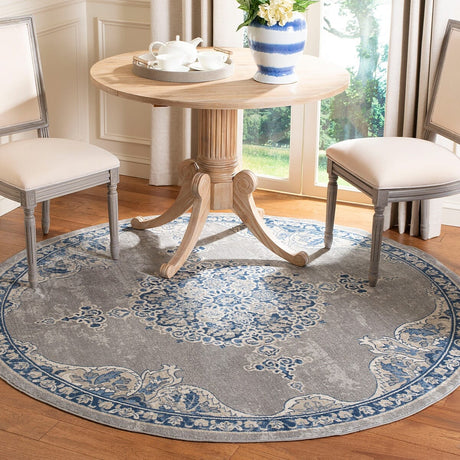 Safavieh Brentwood Bnt867G Light Grey/Blue Rug.