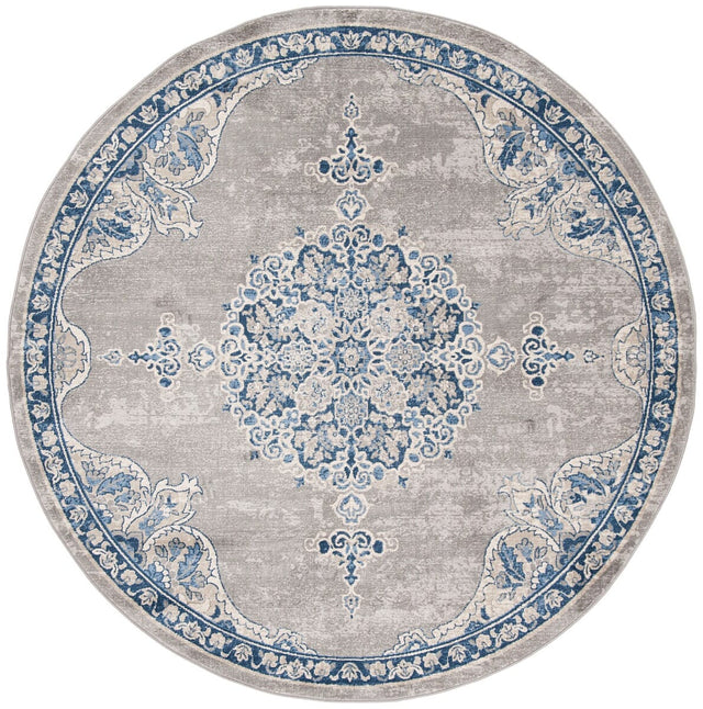 Safavieh Brentwood Bnt867G Light Grey/Blue Rug.