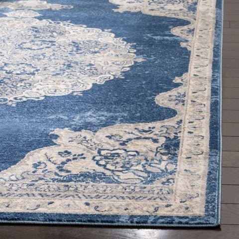 Safavieh Brentwood Bnt867M Navy/Light Grey Rug.