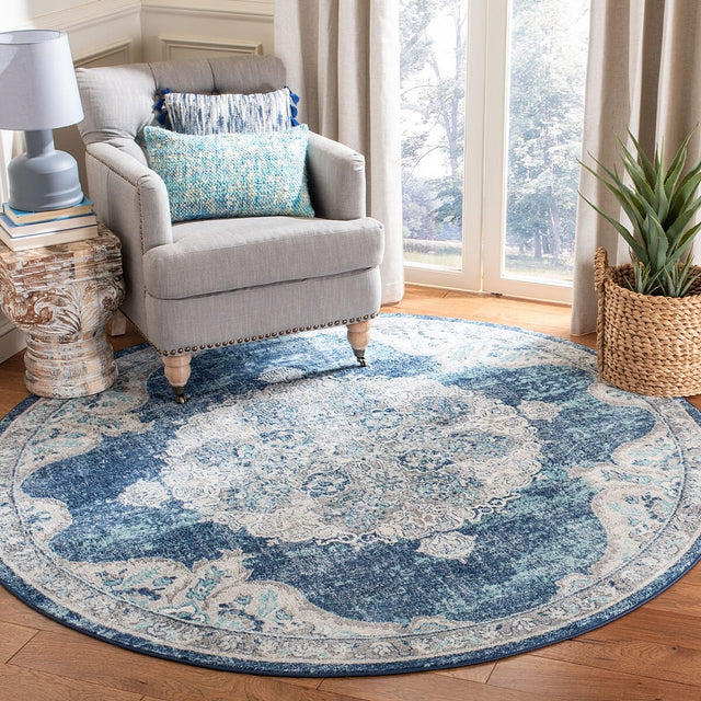 Safavieh Brentwood Bnt867N Navy/Ivory Rug.